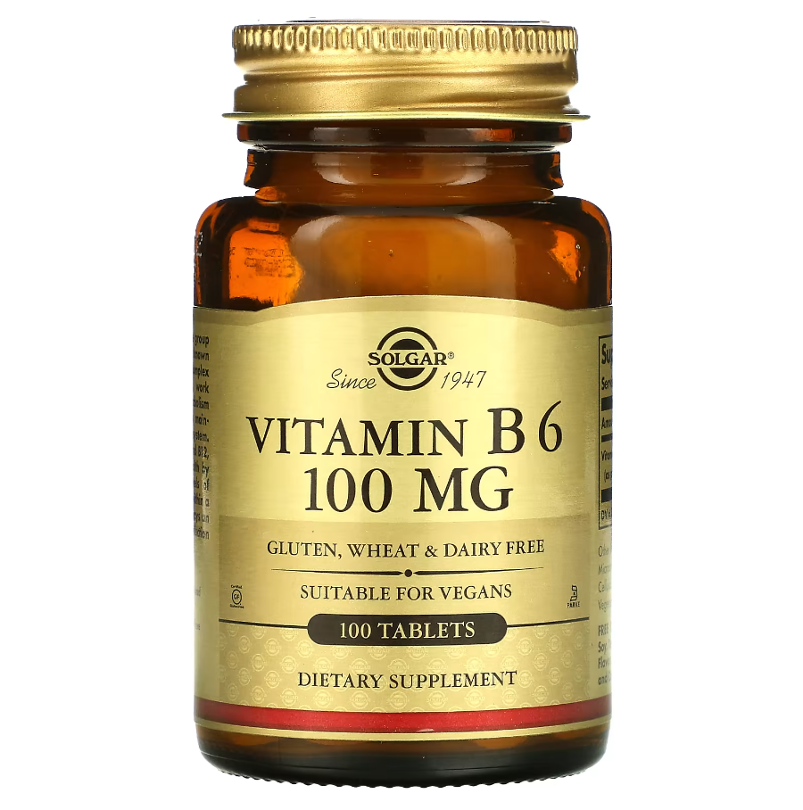 Vitamin B6 100 мг Solgar 100 таблеток, фото 1