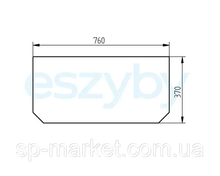 Лобове нижнє скло CAT 303C 2811149 ( 281-1149 ), фото 1