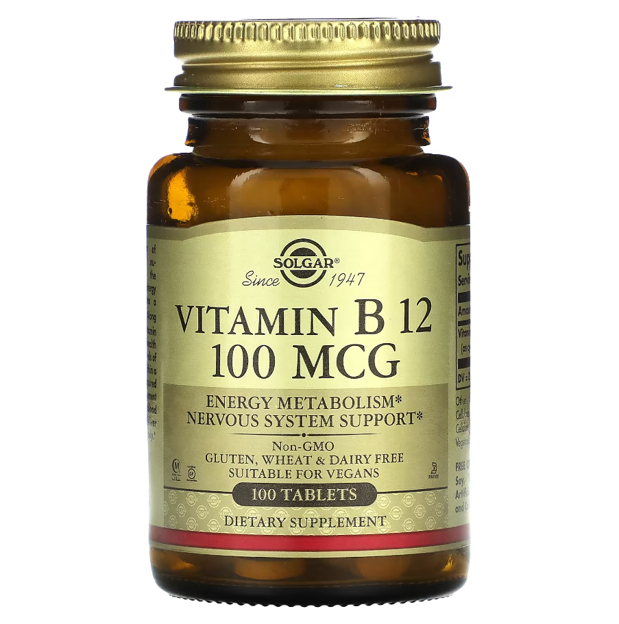 Vitamin B12 100 мкг Solgar 100 таблеток, фото 1