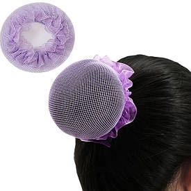Сітка для волосся на гульку для гімнастики та танців, фіолетова