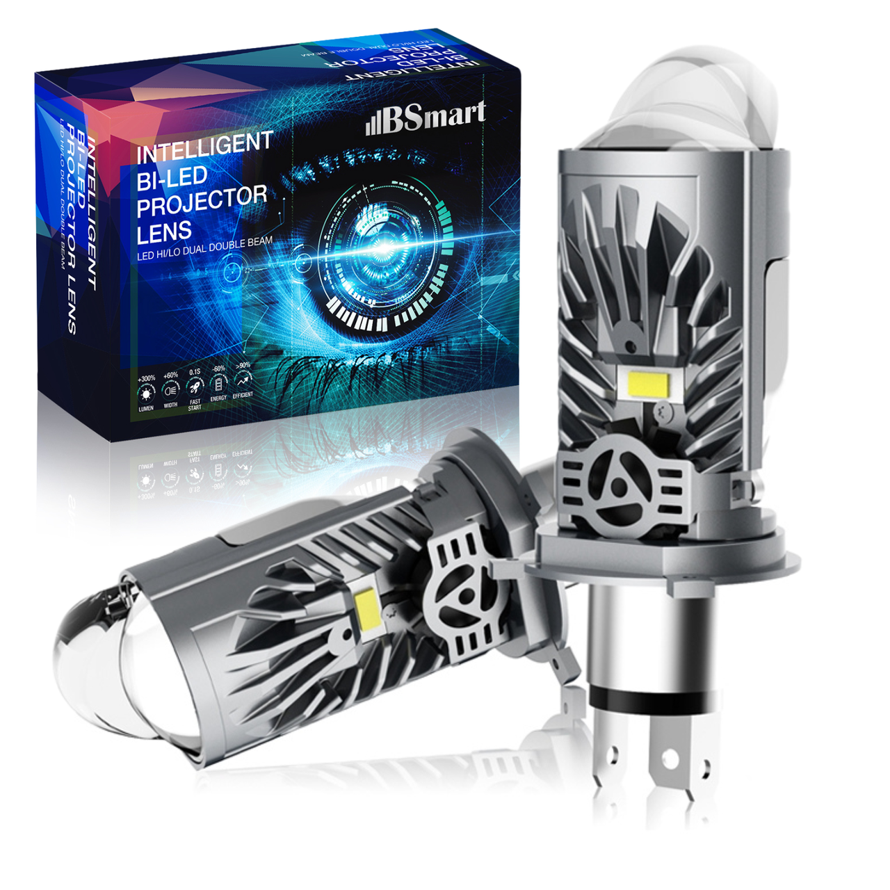 Міні лінзи автомобільні mini Bi-LED BSmart BS10 цоколь H4 32W / 44W