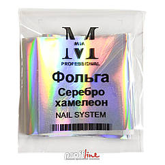 Фольга перевідна для дизайну нігтів Mia-M Professional 4х50 см Срібло хамелеон