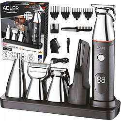 Набір для стрижки волосся акумуляторний з дисплеєм 5в1 Adler AD 2946