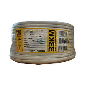 Провід ЗЗКМ білий ШВВП 3х1,0(з)