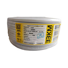 Провід мідний Запорізький завод білий ШВВП 2х2,5(з)