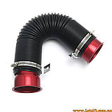 Гнучкий патрубок холодного впуску для автомобіля універсальний шланг подачі повітря двигуна інерційний надув пасивне турбо надув, фото 3