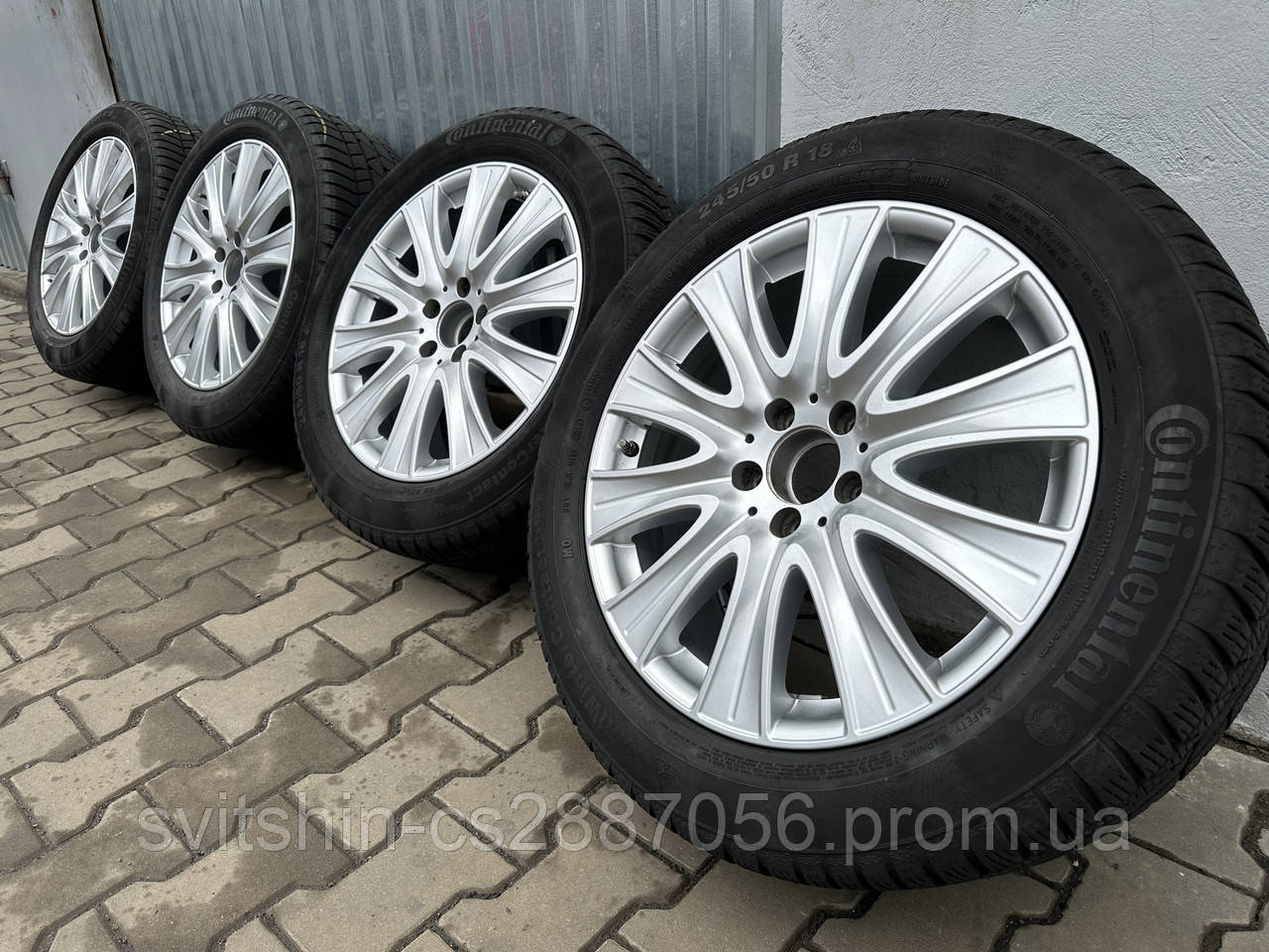 Комплект Mercedes Benz S-class 5/112 R18 8J ET35+245/50r18 Continental TS830P, фото 1