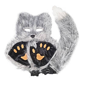 Набір дитячий для квадроберів "Лисиця" Bambi NK-105(Grey) маска, лапи, хвіст, Toyman