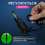 Скакалка з лічильником стрибків, швидкісна скакалка для кросфіту схуднення 3 м чорна-блакитна (1215), фото 3