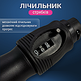 Скакалка з лічильником стрибків, швидкісна скакалка для кросфіту схуднення 3 м чорна-блакитна (1215), фото 5