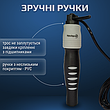 Скакалка з лічильником стрибків, швидкісна скакалка для кросфіту схуднення 3 м сіра (1215), фото 2