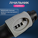 Скакалка з лічильником стрибків, швидкісна скакалка для кросфіту схуднення 3 м сіра (1215), фото 4