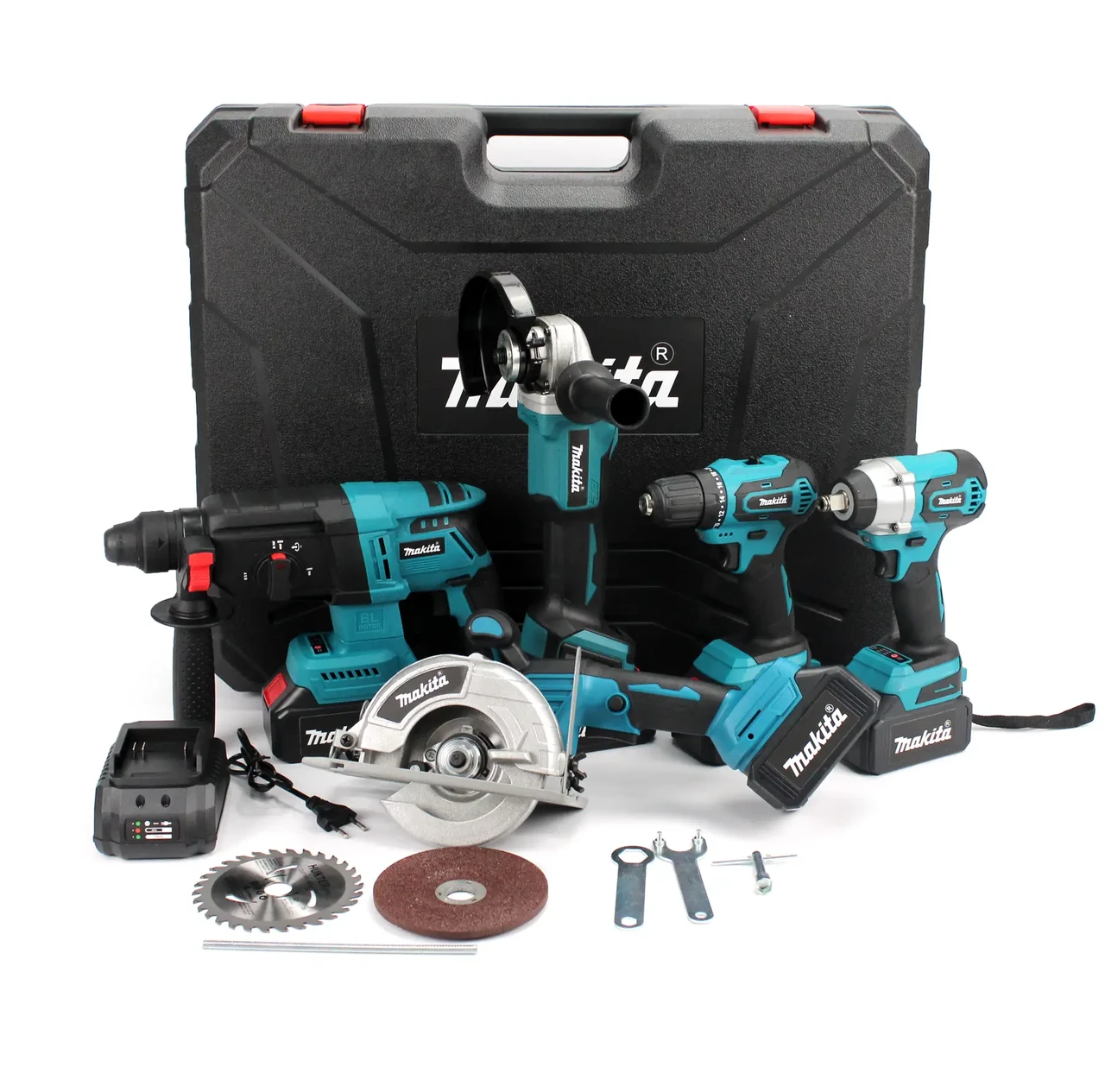 Набор 5в1 АКБ Makita 36V (Шуруповерт, Болгарка, Перфоратор, Гайковерт ...