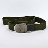 Ремінь тактичний з пряжкою «Хрест ЗСУ» оливковий, фото 4