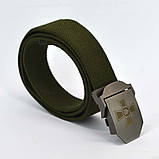 Ремінь тактичний з пряжкою «Хрест ЗСУ» оливковий, фото 5