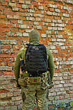 Чорний армійський рюкзак для ЗСУ штурмовий міцний 25л Стохід з відділеннями для документів, фото 7