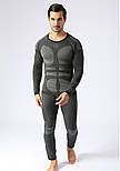 Чоловіча термобілизна зимова комплектом тепла чорна Туреччина. (термо одяг, білизна термо), фото 4
