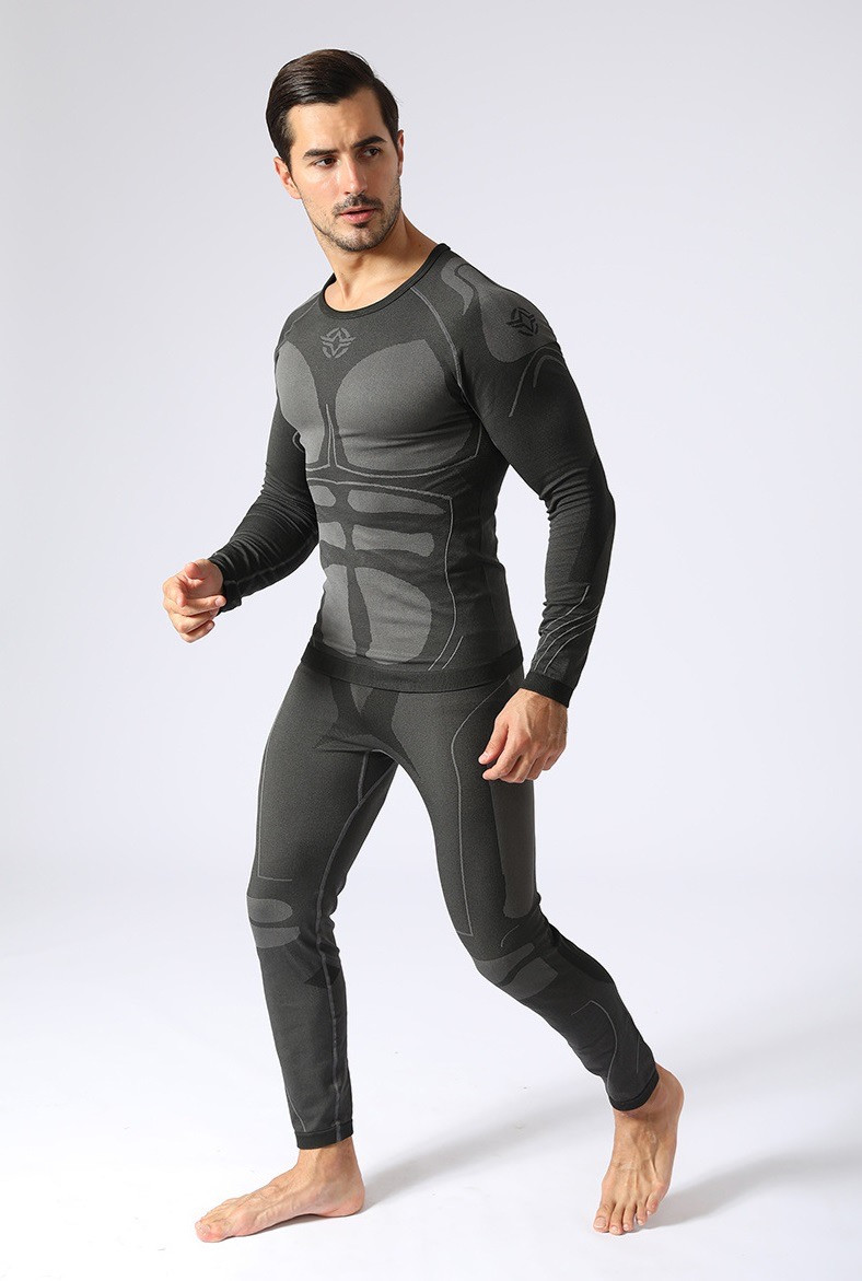 Чоловіча термобілизна зимова комплектом тепла чорна Туреччина. (термо одяг, білизна термо), фото 1