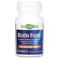 Биотин-форте, 5 мг, Biotin Forte, Nature's Way, 60 таблеток