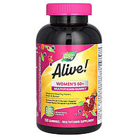 Мультивітаміни для жінок 50+, смак ягід, Alive! Women's 50+ Gummy Multivitamins, Nature's Way, 130 жувальних цукерок