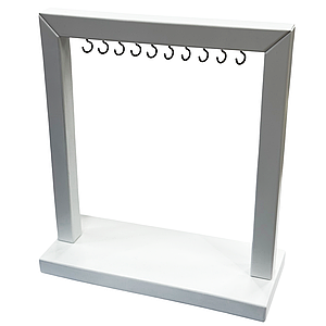 Підставка для тирс на 10 гачків КВАДРАТ, біла