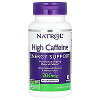 Кофеїн високоефективний, 200 мг, High Caffeine, Natrol, 100 таблеток