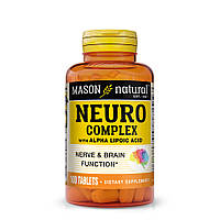 Нейрокомплекс із альфа-ліпоєвою кислотою, Neuro Complex with Alpha Lipoic Acid, Mason Natural, 100 таблеток