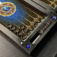 Нарди скляні у поєднанні з деревом подарункові Скорпіон 60×30×6см, фото 7