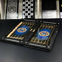 Нарди скляні у поєднанні з деревом подарункові Скорпіон 60×30×6см, фото 5