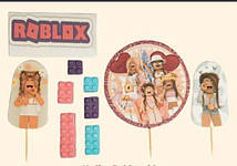 Набір топерів з мастики Roblox для дівчинки