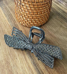 Краб для волосся гуртом 11*4 см метал/стразі 4 шт/уп БАНТ