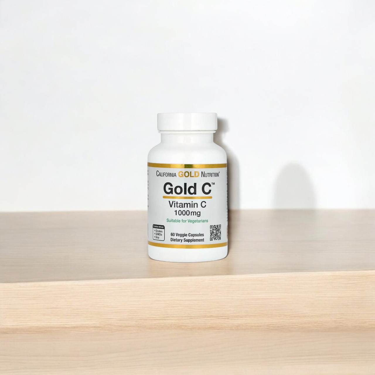 California Gold Nutrition, Gold C, вітамін C класу USP, 1000 мг, 60 вегетаріанських капсул