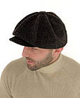 Кепка чоловіча восьмиклинка Гаврош чорна з вовни, фото 3