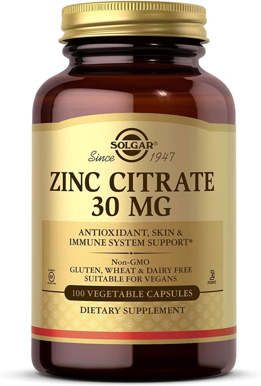 Solgar Zinc Citrate 30 mg 100 caps
