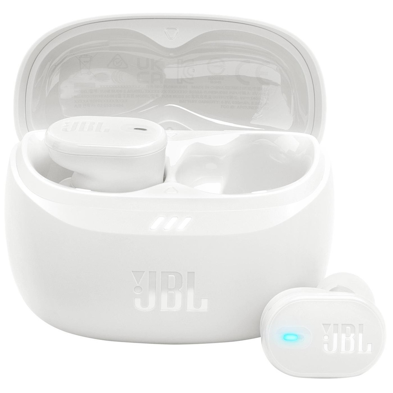 Бездротові навушники (Bluetooth-гарнітура) JBL Tune Buds 2 White (JBLTBUDS2WHT), фото 1