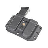 Подвійний паучер Ata-Gear Double pouch Ver. 1 для зброї Glock-17/22/47. Чорний, фото 6