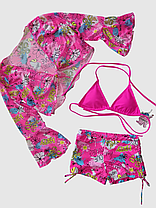 Дитячий підлітковий купальник шорти Fuba 1854 малиновий 34 36 38 40 42 розмір, фото 3