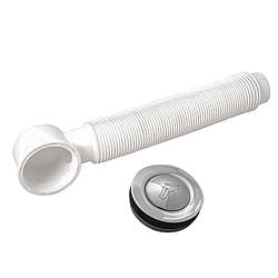 Сифон для душевой кабины с донным клапаном ("пяткой") 47мм