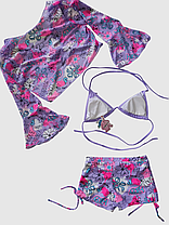 Дитячий підлітковий купальник шорти Fuba 1854 бузковий 34 36 38 40 42 розмір, фото 2