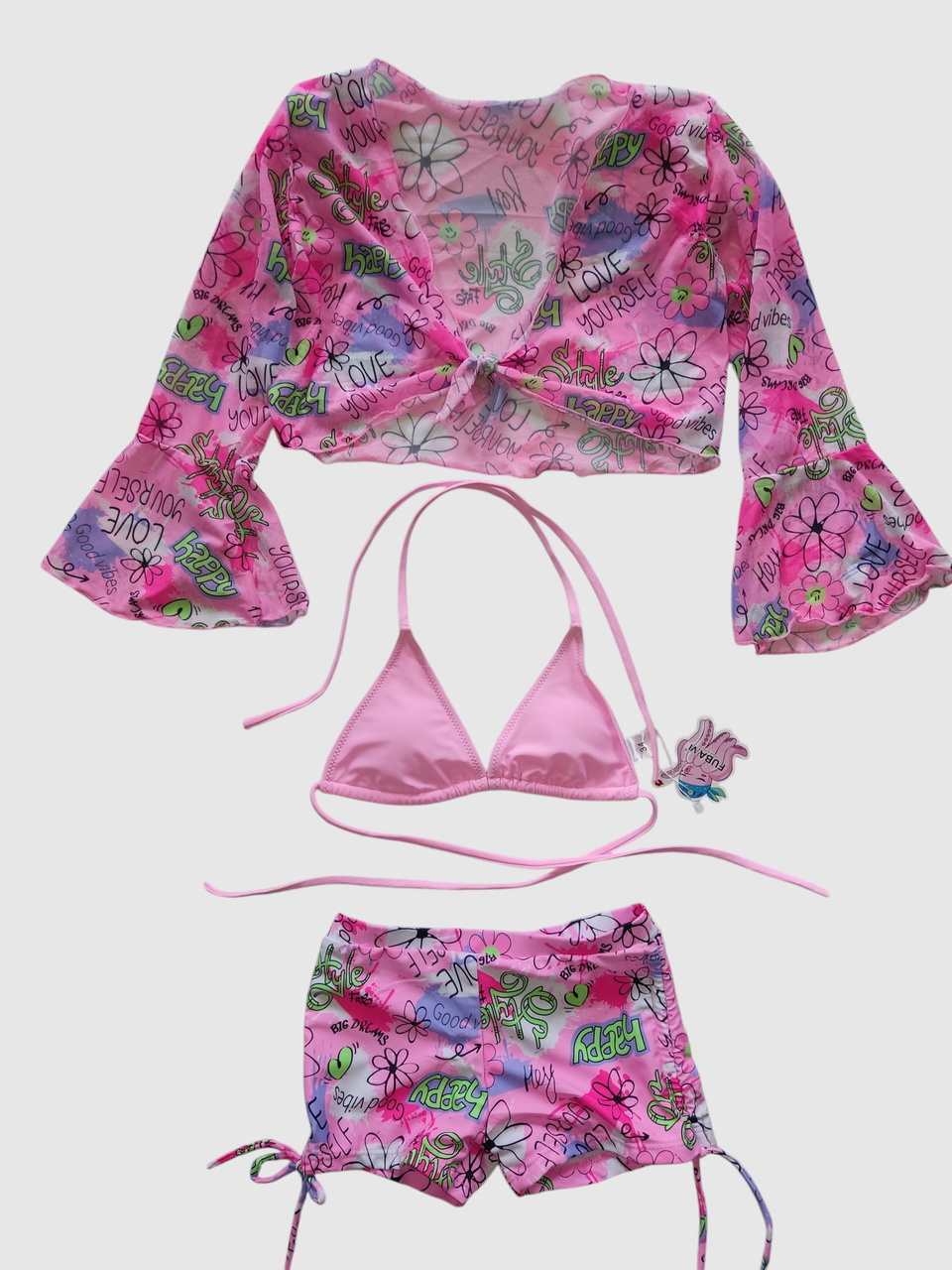 Дитячий підлітковий купальник шорти Fuba 1854 рожевий 34 36 38 40 42 розмір