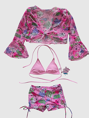 Дитячий підлітковий купальник шорти Fuba 1854 рожевий 34 36 38 40 42 розмір, фото 1