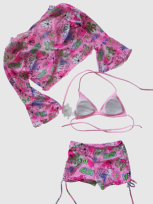 Дитячий підлітковий купальник шорти Fuba 1854 рожевий 34 36 38 40 42 розмір, фото 2