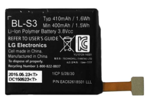 Батарея LG BL-S3 для G Watch R W110/W150