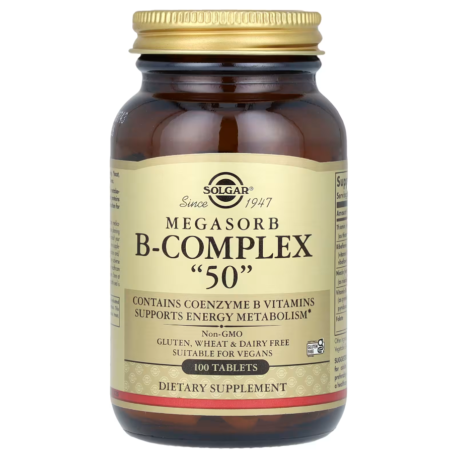 Megasorb B-Complex "50" Solgar 100 таблеток, фото 1