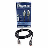 Кабель Type-C to Type-C 100W PD з індикацією для заряджання ноутбука та смартфона Remax 1.2m, фото 5