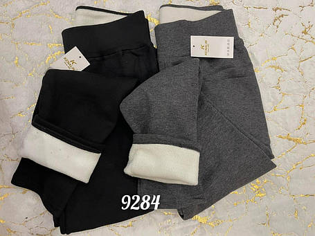 Теплі жіночі лосини на білому хутрі №9284-10 S/M, M/L, L/XL, фото 1