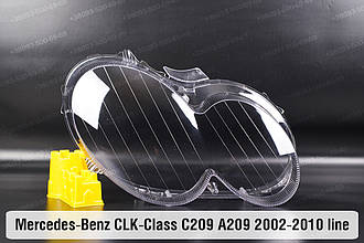 Скло фари Mercedes-Benz CLK-Class C209 A209 (2002-2010) полоски праве