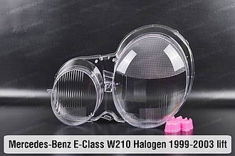 Скло фари Mercedes-Benz E-Class W210 Halogen (1999-2003) рест ліве