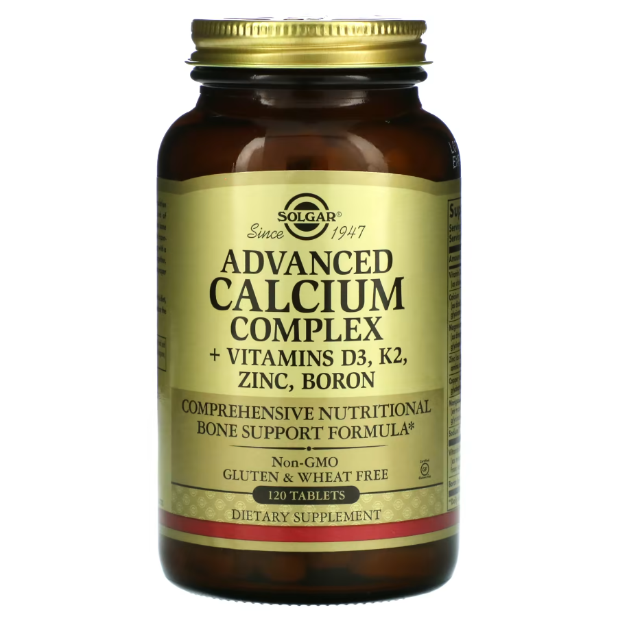 Advanced Calcium Complex + Vitamins D3 K2 Zinc Boron Solgar 120 таблеток, фото 1