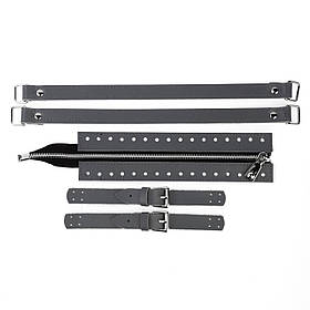 Комплект для сумки Меган зі шкіри, колір Темно-сірий